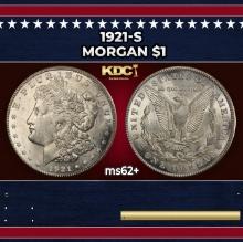 1921-s Morgan Dollar $1 Grades ms62+