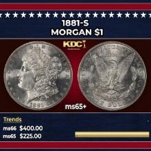 1881-s Morgan Dollar $1 Grades ms65+
