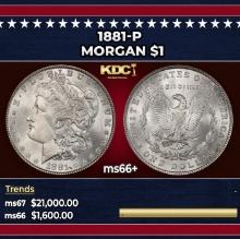 1881-p Morgan Dollar $1 ms66+ SEGS