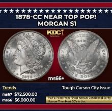 1878-cc Morgan Dollar Near Top Pop! $1 ms66+ SEGS