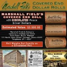 Rare RED Level MARSHALL FIELDS Circ Peace $1 Roll 20