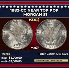 1882-cc Morgan Dollar Near Top Pop $1 ms67 SEGS