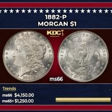 1882-p Morgan Dollar $1 ms66 SEGS