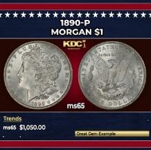 1890-p Morgan Dollar $1 ms65 SEGS