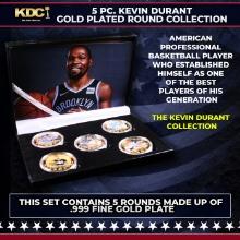 5 Coin Kevin Durant Gold Plated Round Collection