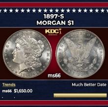 1897-s Morgan Dollar $1 ms66 SEGS