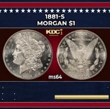 1881-s Morgan Dollar $1 Grades ms64
