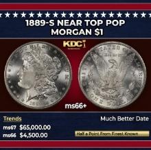 1889-s Morgan Dollar Near Top Pop $1 ms66+ SEGS