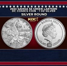 2023 Samoa $5 Green Lantern DC Comics Coin - 1 oz Silver Round Round