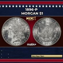1896-p Morgan Dollar $1 Grades ms64+