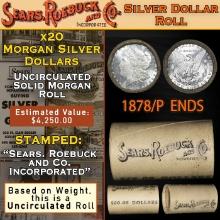 SEARS 20 Coin Morgan Silver Dollar $1 Roll Unc 1878/'P' Rev Ends