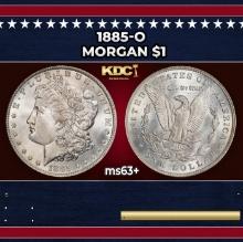 1885-o Morgan Dollar $1 Grades ms63+