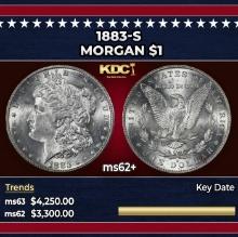 1883-s Morgan Dollar $1 ms62+ USCG