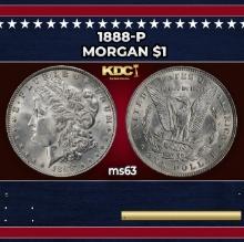 1888-p Morgan Dollar $1 Grades ms63