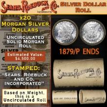 SEARS 20 Coin Morgan Silver Dollar $1 Roll Unc 1879/'O' Rev Ends