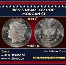 1885-s Morgan Dollar Near Top Pop $1 ms65+ pl SEGS