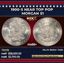 1900-s Morgan Dollar Near Top Pop $1 ms66+ SEGS
