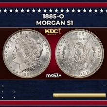 1885-o Morgan Dollar $1 Grades ms63+