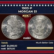 1903-p Morgan Dollar $1 ms66+ SEGS