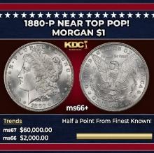1880-p Morgan Dollar Near Top Pop! $1 ms66+ SEGS