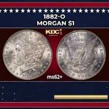 1882-o Morgan Dollar $1 Grades ms62+