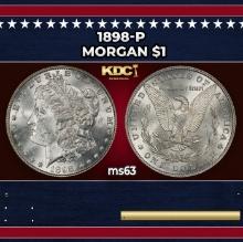 1898-p Morgan Dollar $1 Grades ms63