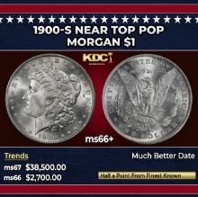 1900-s Morgan Dollar Near Top Pop $1 ms66+ SEGS
