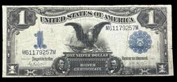 1899 $1 large size Silver Certificate "Black Eagle" Grades vf+ Signatures Parker/Burke