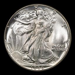 1944-p Walking Liberty Half Dollar Near Top Pop 50c ms67 SEGS