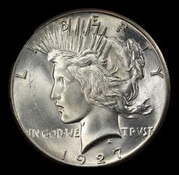 1927-p Peace Dollar Near Top Pop $1 ms65+ SEGS