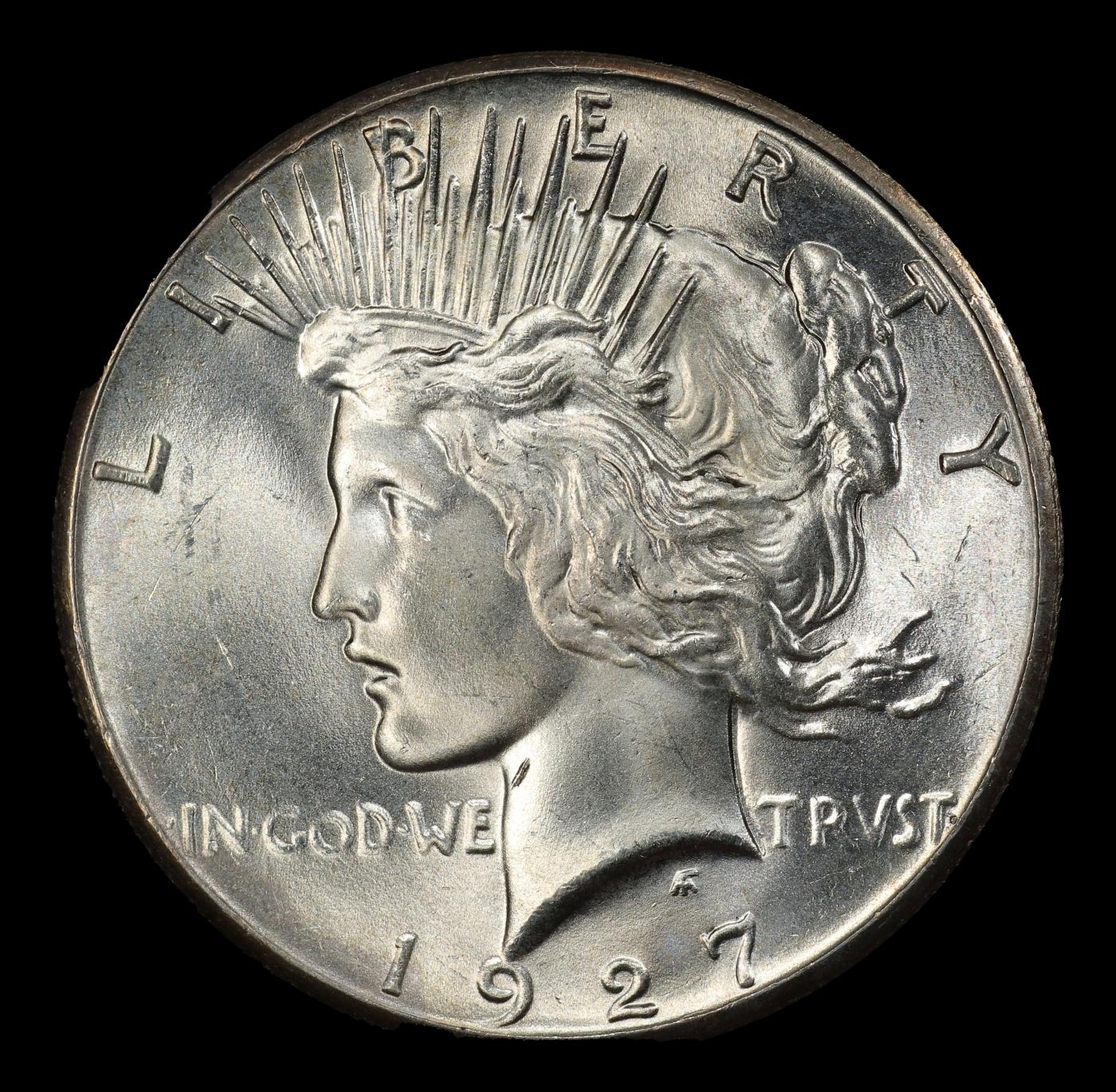 1927-p Peace Dollar Near Top Pop $1 ms65+ SEGS