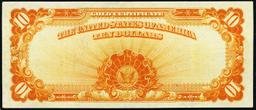 1922 $10 Large Size Gold Certificate Grades Select AU Signatures Speelman/White