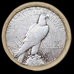 SEARS 20 Coin Mixed Morgan/Peace Dollar Roll Circ 1893/'P' Peace Ends