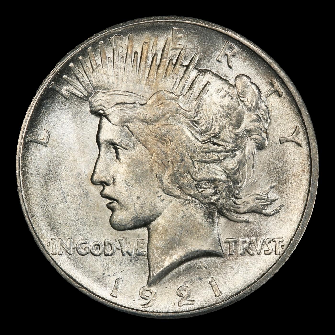 1921-p Peace Dollar Near Top Pop $1 ms66+ SEGS