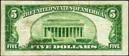 **Star Note** 1928B $5 Red Seal United States Note Grades vf++