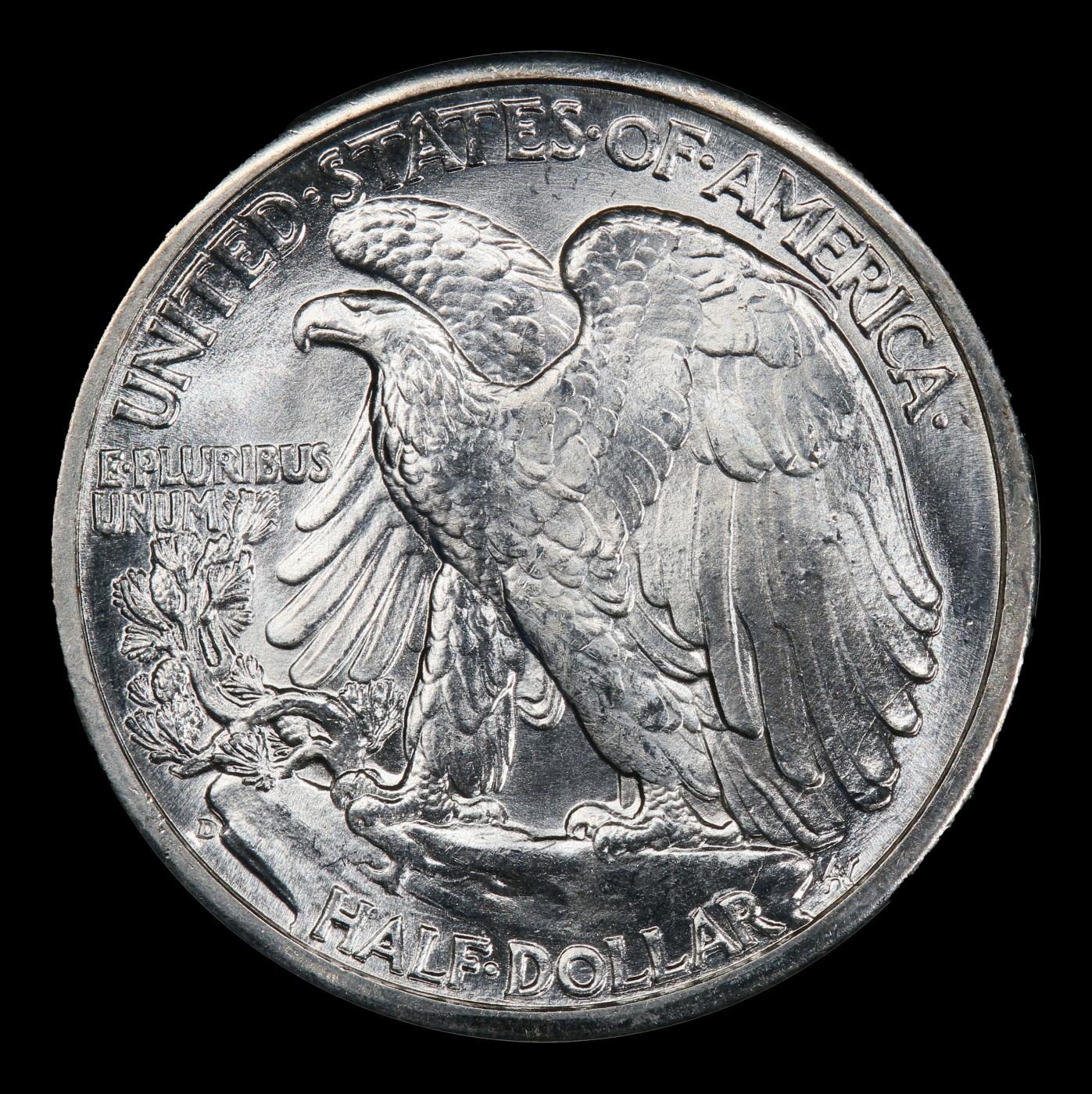1943-d Walking Liberty Half Dollar 50c Grades ms66