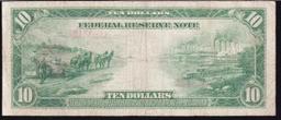1914 $10 Large Size Red Seal FRN Rare Red Seal St. Louis, MO Grades vf+ FR-899