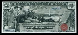 1896 $1 large size Silver Certificate Martha & George Washington "Educational Series" Grades xf Sign