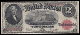 1917 $2 Large Size Legal Tender Note Thomas Jefferson Grades vf+ Signatures Speelman/White