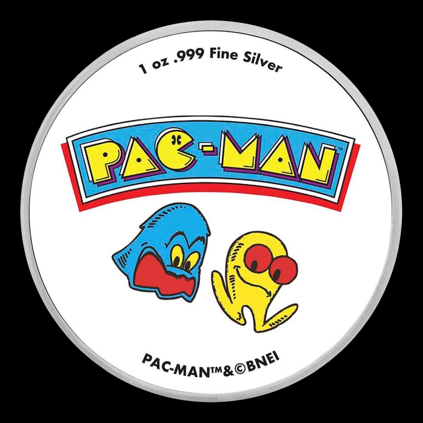 PAC-MAN Arcade Cabinet style - 1 oz Silver Round Round