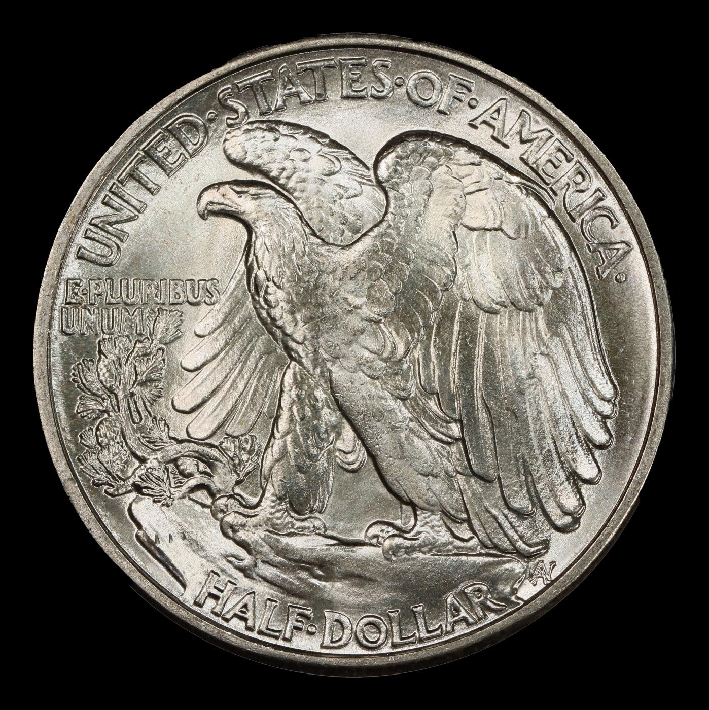 1945-p Walking Liberty Half Dollar Near Top Pop 50c ms67 SEGS