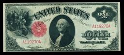 1917 $1 Large Size Legal Tender Note Grades Select AU Signatures Teehee/Burke