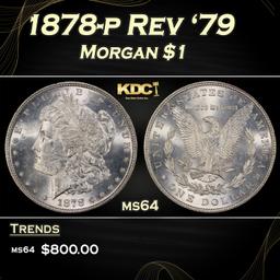 1878-p Rev '79 Morgan Dollar $1 Grades ms64
