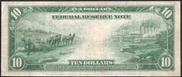 1914 $10 Large Size Red Seal FRN Rare Red Seal Chicago, IL Grades vf+ FR-898