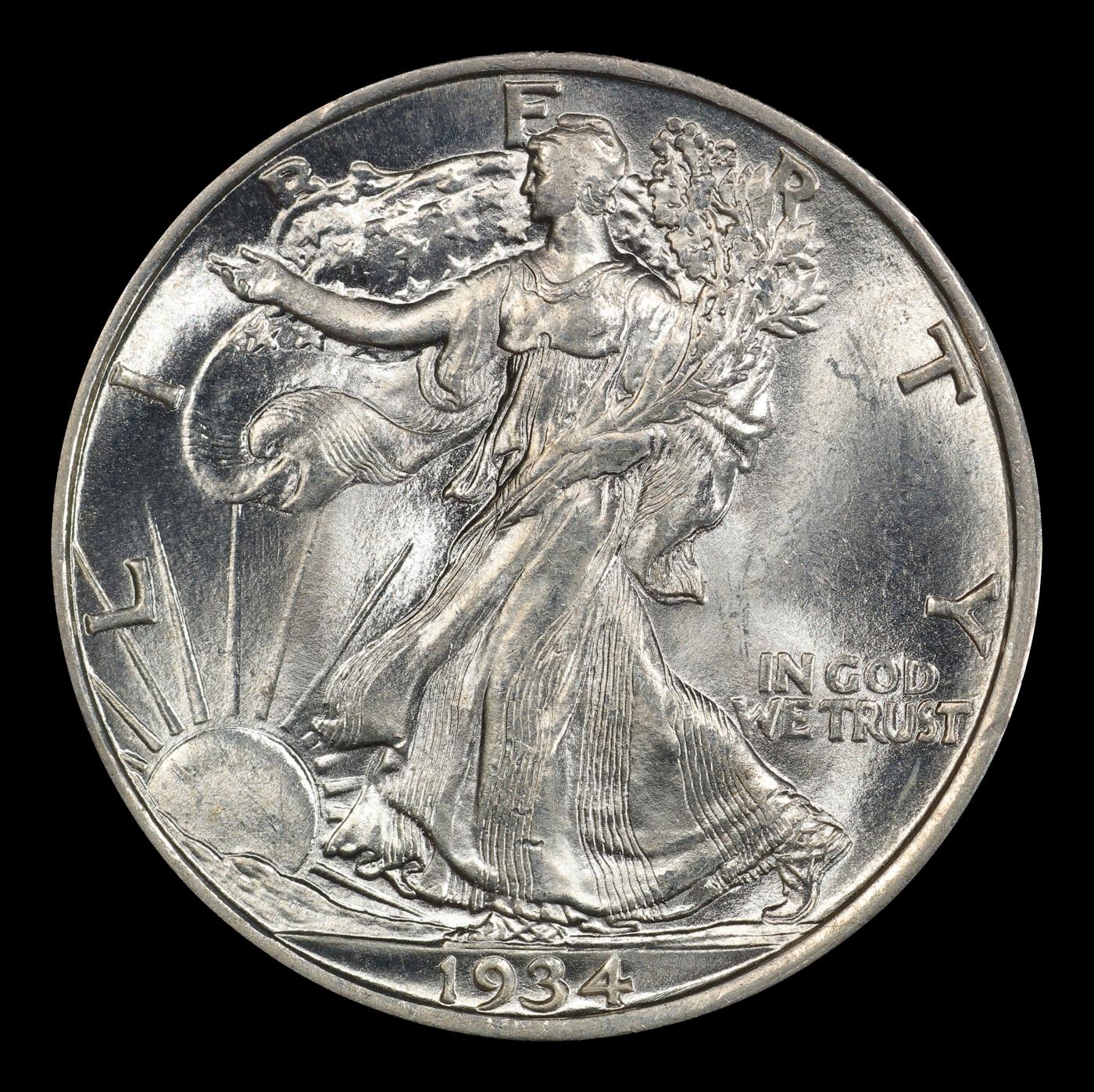 1934-d Walking Liberty Half Dollar 50c ms65 SEGS