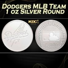 Dodgers MLB Team - 1 oz Silver Round Round