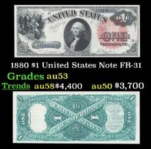 1880 $1 United States Note Grades Select AU FR-31