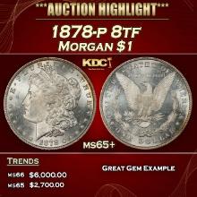 1878-p 8tf Morgan Dollar $1 ms65+ SEGS