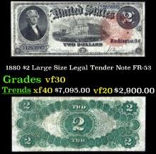 1880 $2 Large Size Legal Tender Note Grades vf++ FR-53