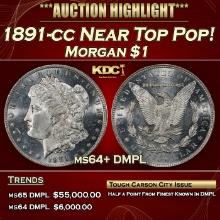 1891-cc Morgan Dollar Near Top Pop! $1 ms64+ DMPL SEGS